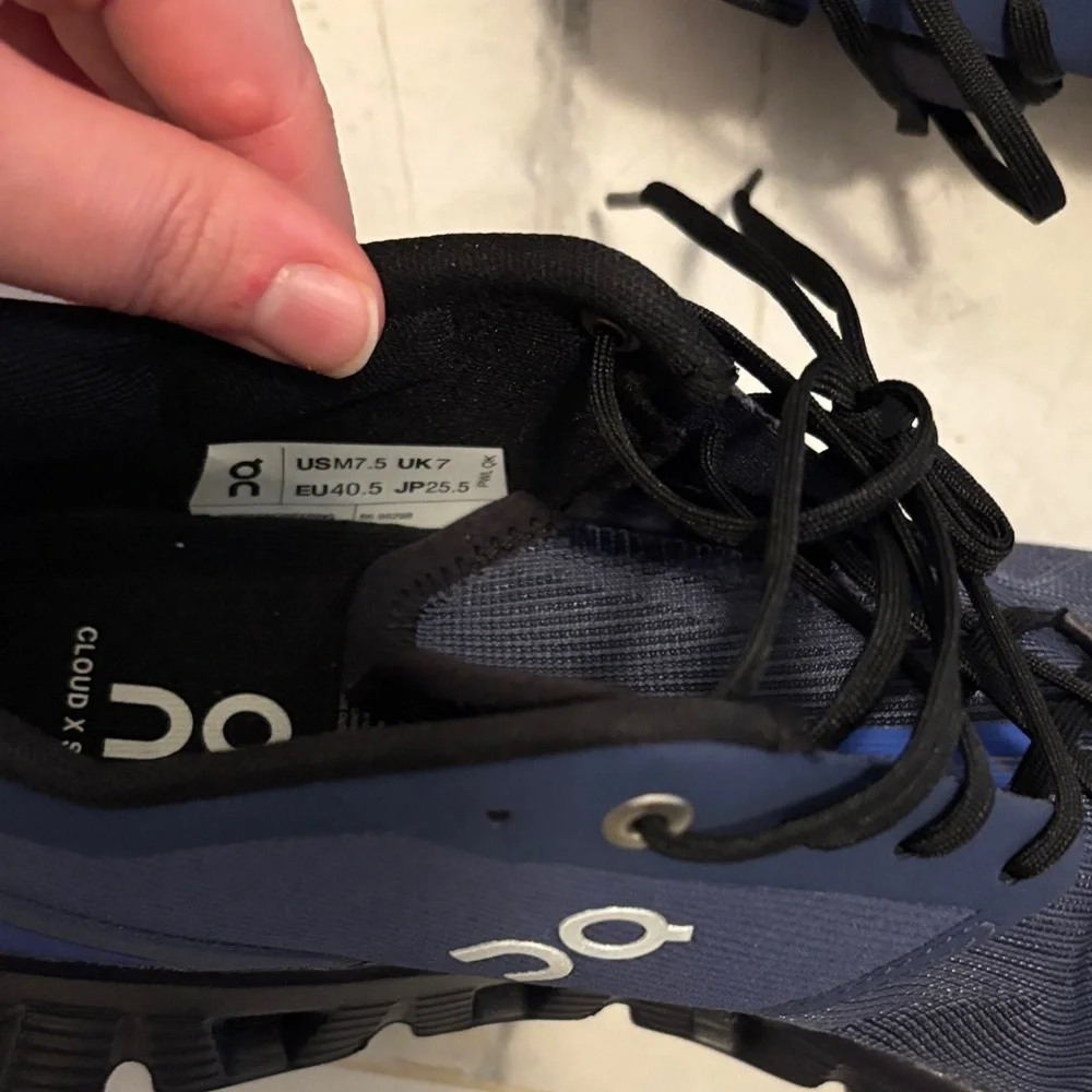 On Running Navy and Black Athletic Shoes - Picture 5 of 5